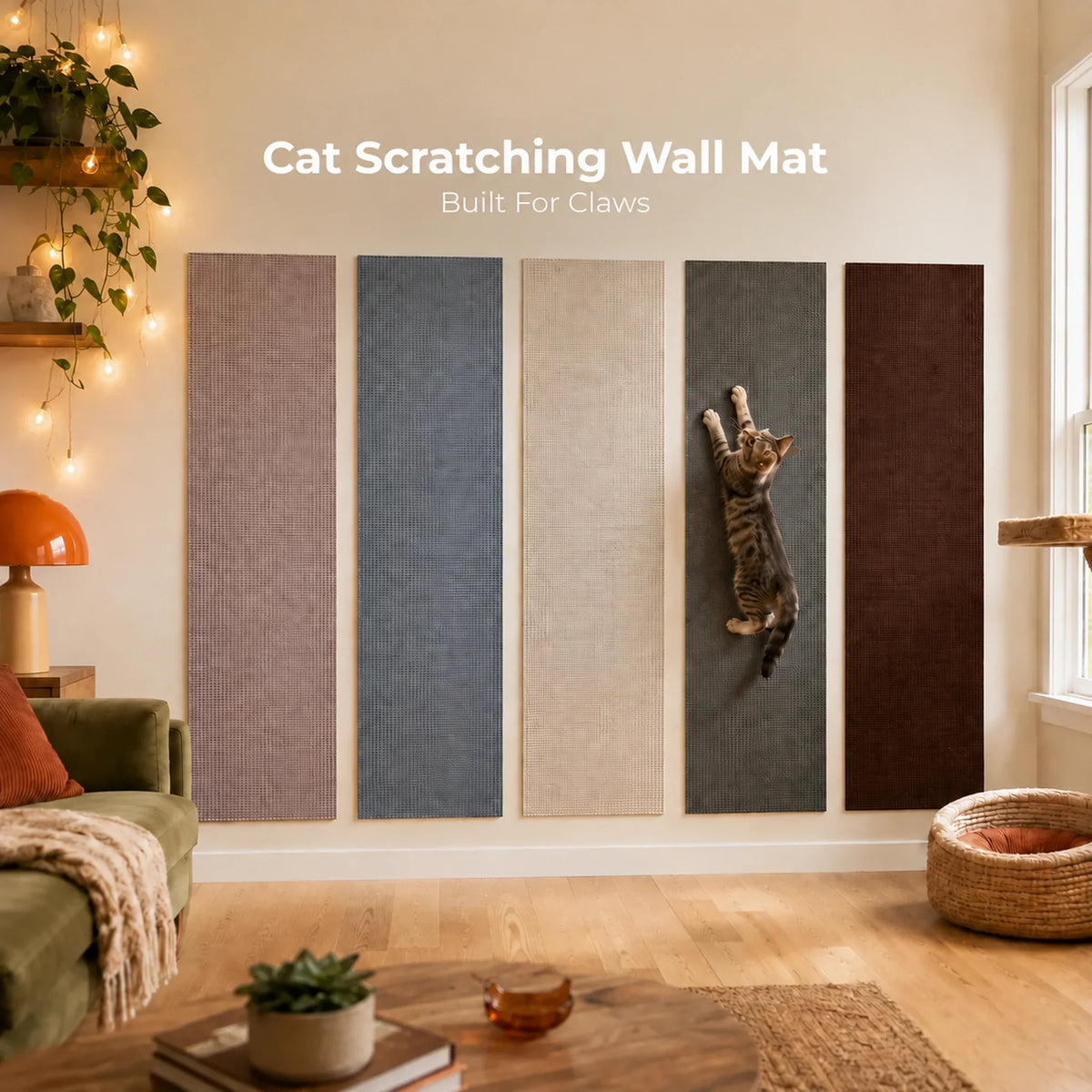 Sevair Deco Self Adhesive Cat Scratching Wall Mat color range
