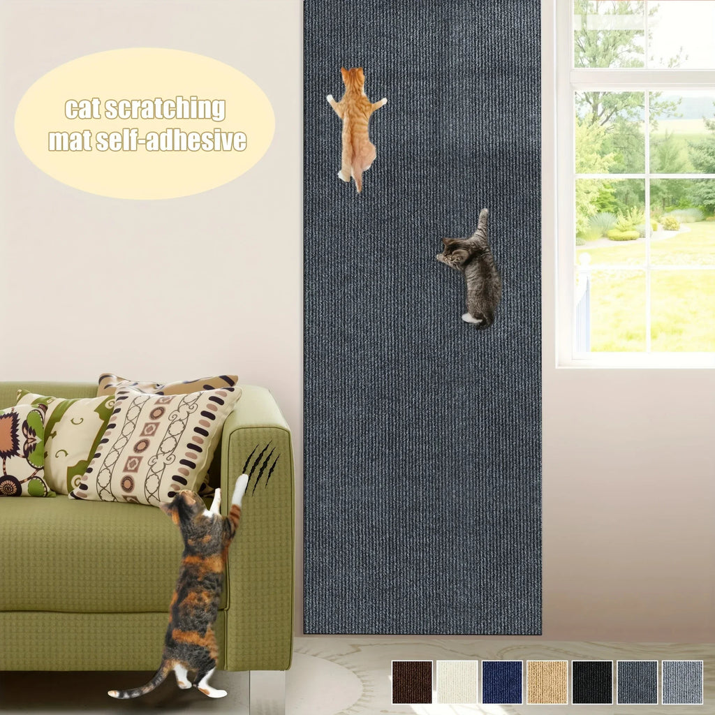 Sevair Deco Self Adhesive Cat Scratching Wall Mat dark view