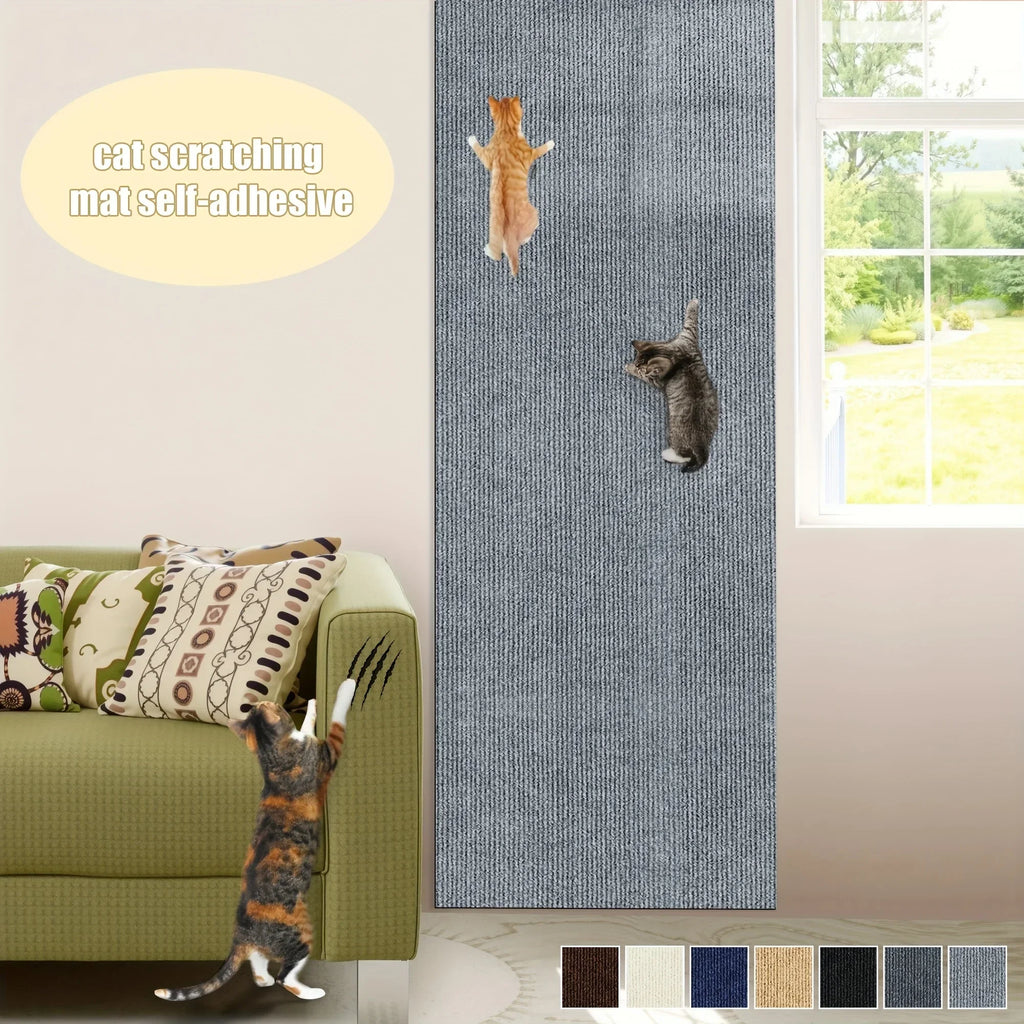 Sevair Deco Self Adhesive Cat Scratching Wall Mat gray wall