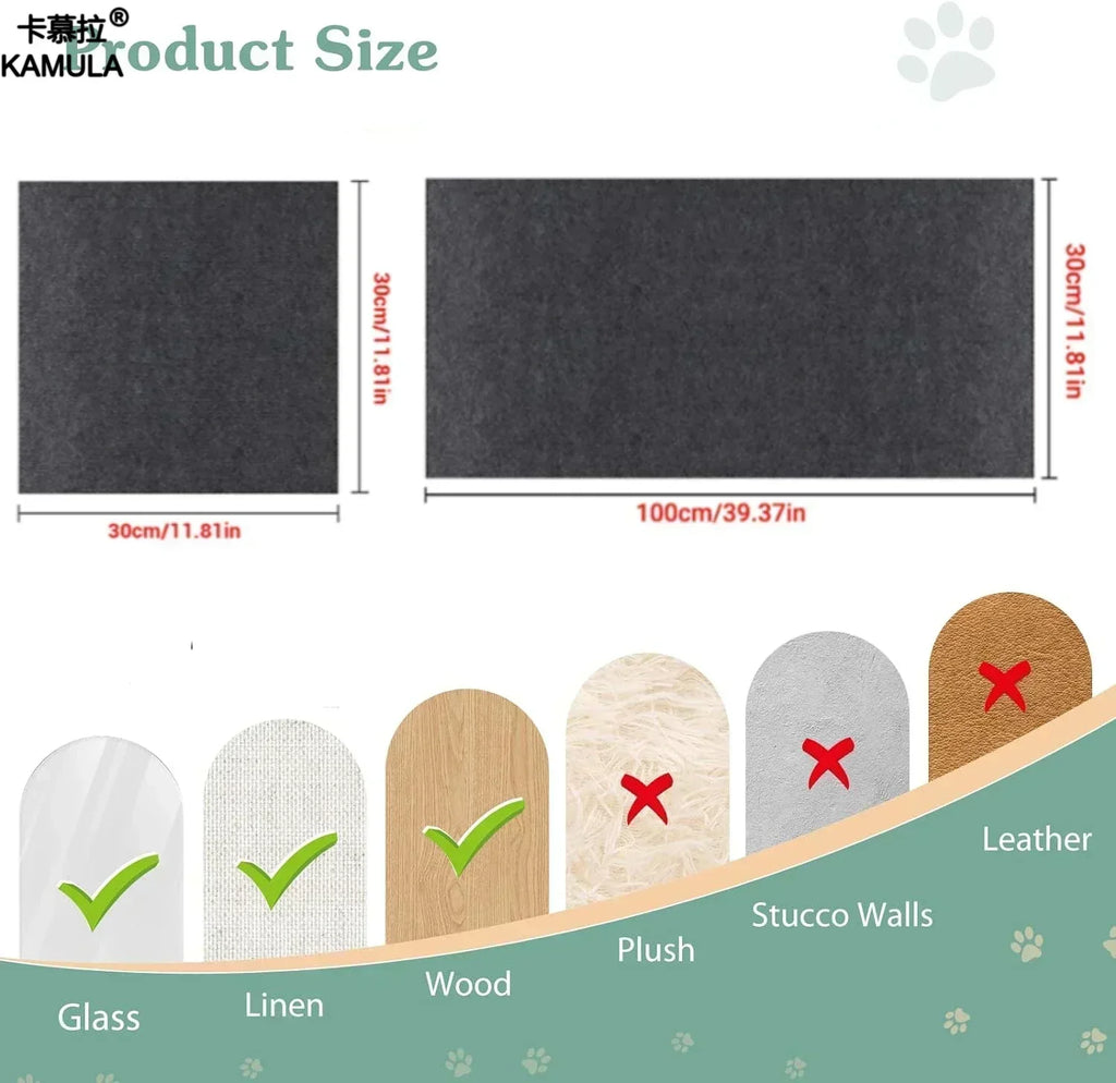 Sevair Deco Self Adhesive Cat Scratching Wall Mat surface guide