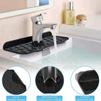 Sevair Deco Self-Draining Silicone Sink Faucet Mat 15