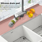 Sevair Deco Self-Draining Silicone Sink Faucet Mat 21