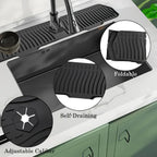Sevair Deco Self-Draining Silicone Sink Faucet Mat 8