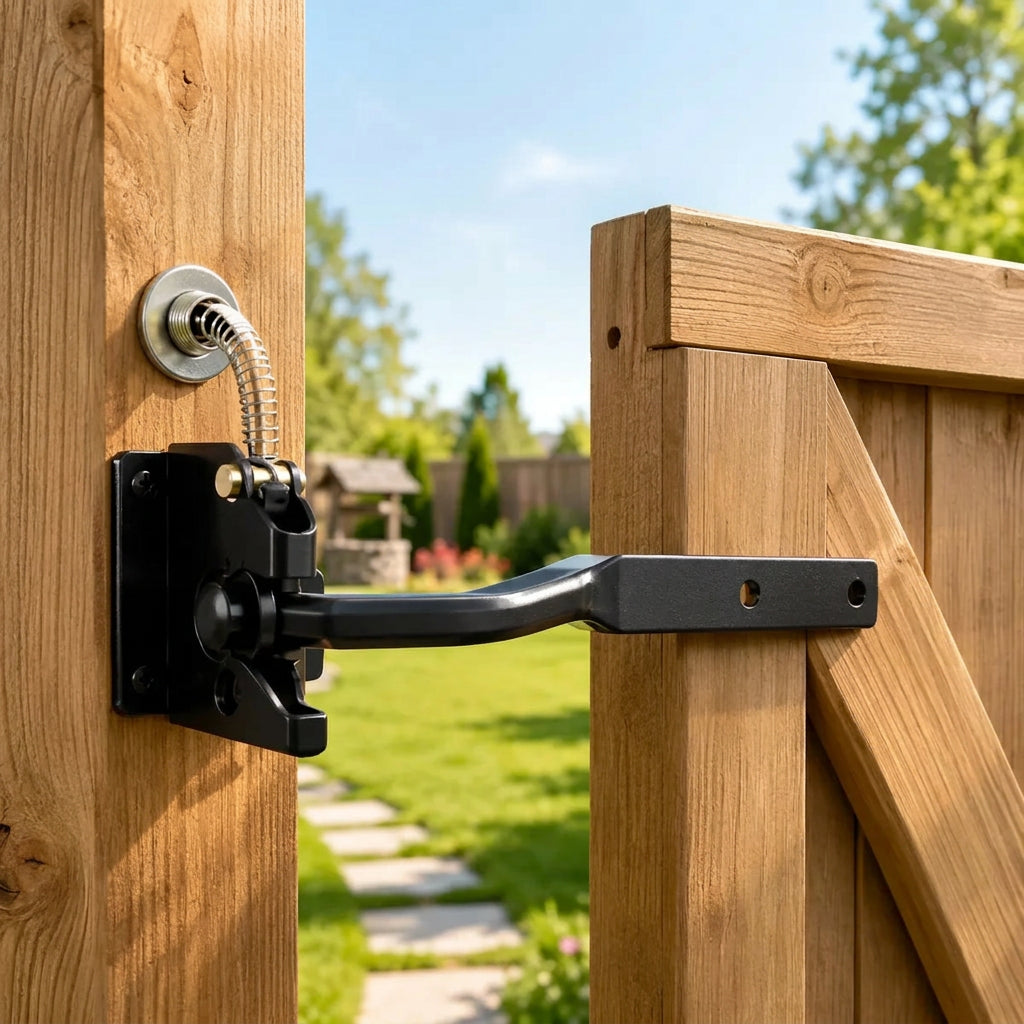 Sevair Deco Self-Locking Gate Latch with Cable Release 1