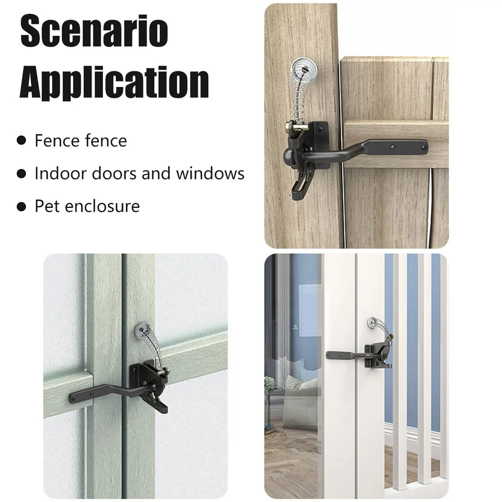 Sevair Deco Self-Locking Gate Latch with Cable Release 7