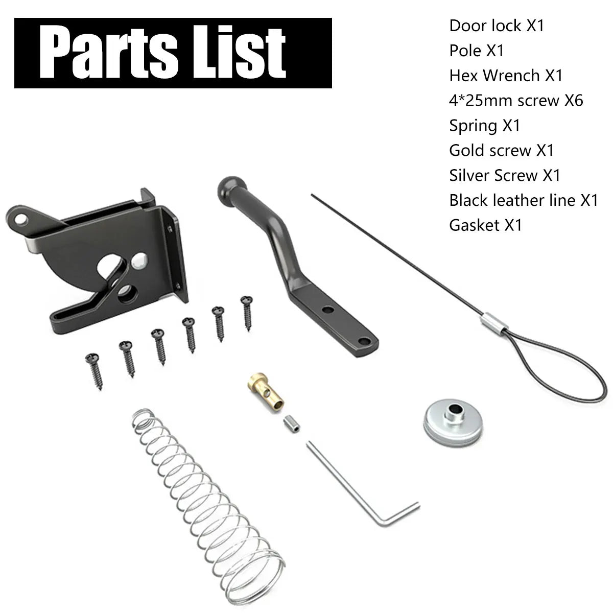 Sevair Deco Self-Locking Gate Latch with Cable Release 9