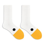 Sevair Deco Silly Goose Socks with Orange Beak Toes pair view