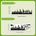 Sevair Deco Skyline Wall Decal for Modern Rooms 4