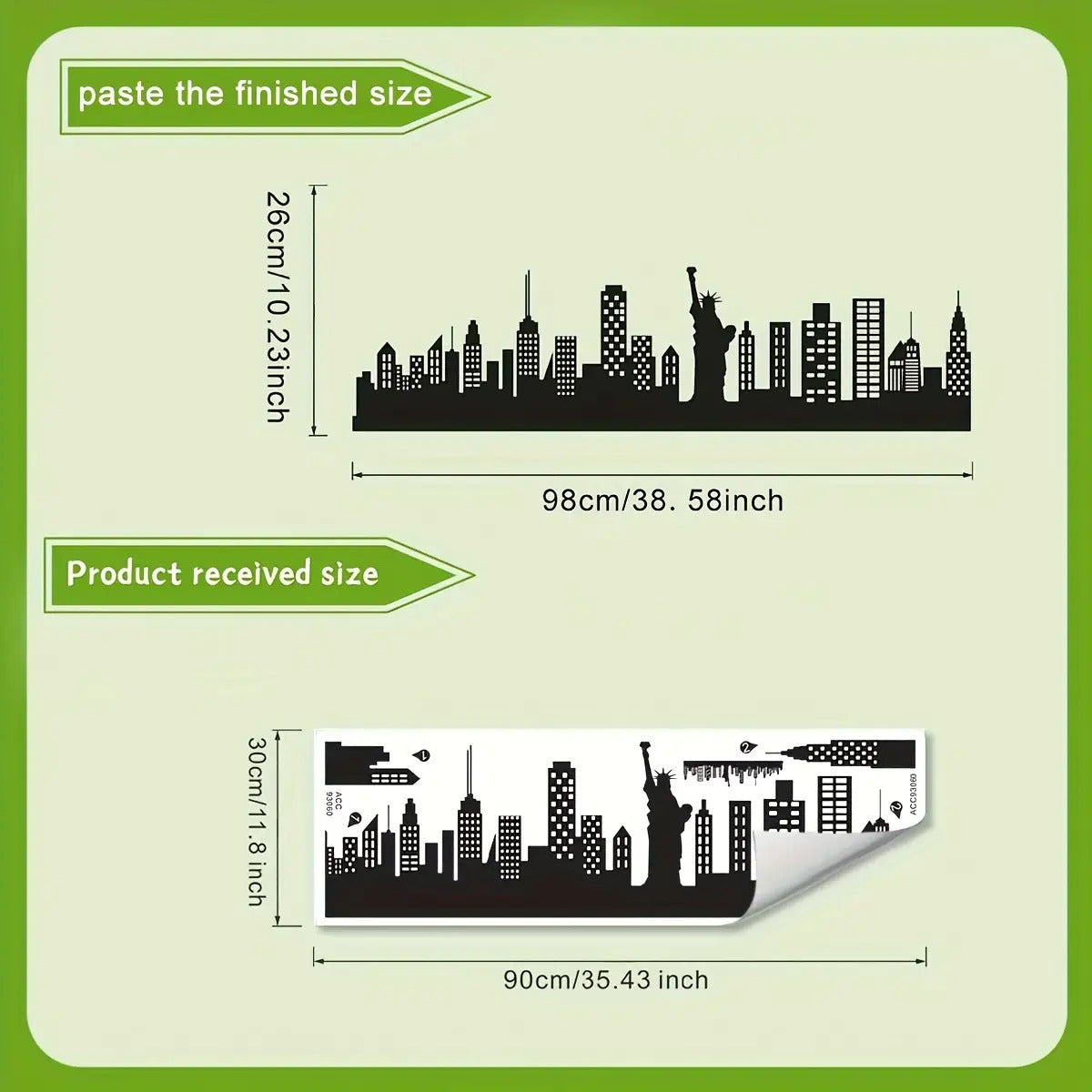 Sevair Deco Skyline Wall Decal for Modern Rooms 4