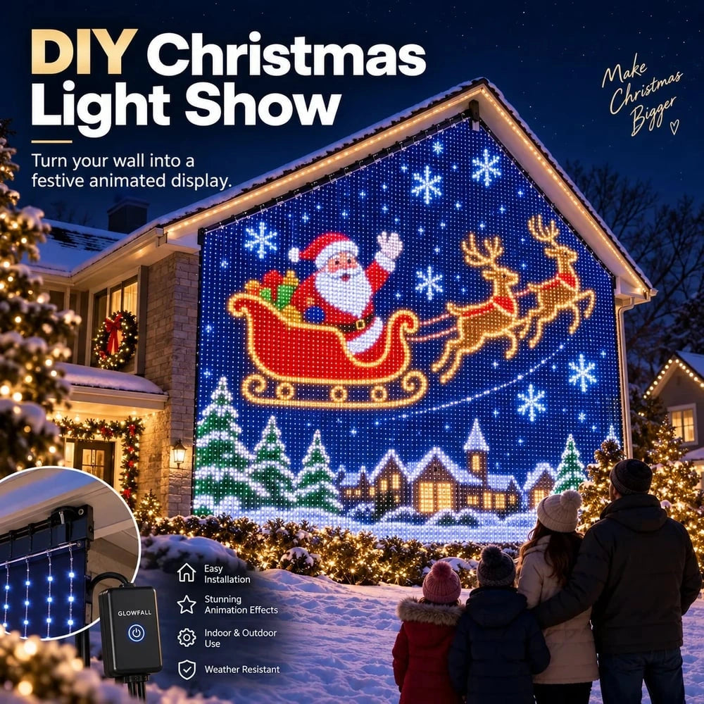 Sevair Deco Smart LED Curtain Lights for Christmas christmas show