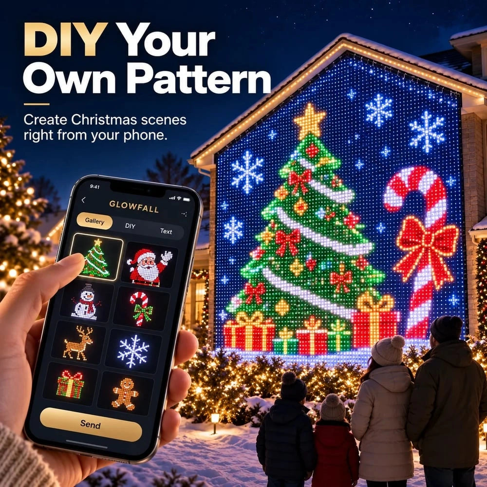 Sevair Deco Smart LED Curtain Lights for Christmas custom patterns