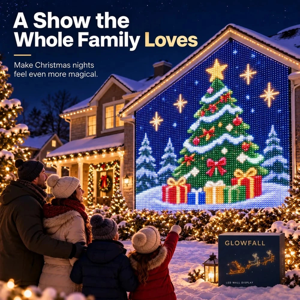 Sevair Deco Smart LED Curtain Lights for Christmas family display