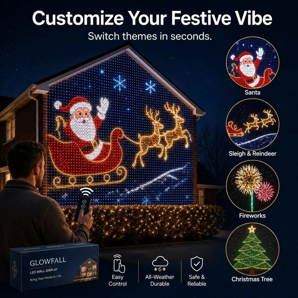 Sevair Deco Smart LED Curtain Lights for Christmas festive scenes