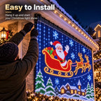 Sevair Deco Smart LED Curtain Lights for Christmas installation