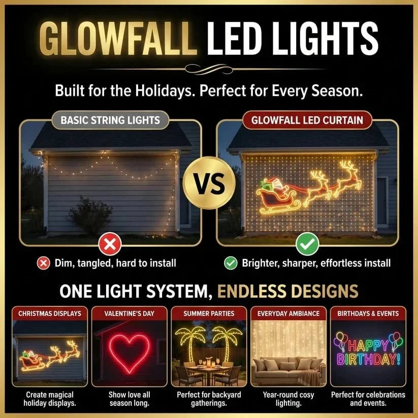 Sevair Deco Smart LED Curtain Lights for Christmas light curtain
