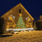 Sevair Deco Smart LED Curtain Lights for Christmas reindeer scene