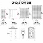 Sevair Deco Smart LED Curtain Lights for Christmas size options