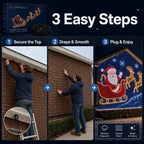 Sevair Deco Smart LED Curtain Lights for Christmas three steps