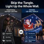 Sevair Deco Smart LED Curtain Lights for Christmas wall display