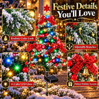 Sevair Deco Solar Cedar Christmas Tree Lights details