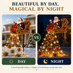 Sevair Deco Solar Christmas Cascade Garden Lights day night