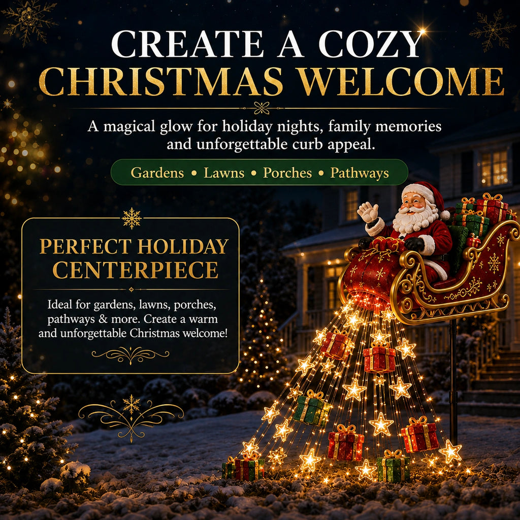 Sevair Deco Solar Christmas Cascade Garden Lights garden