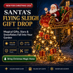 Sevair Deco Solar Christmas Cascade Garden Lights santa sleigh