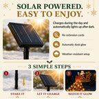 Sevair Deco Solar Christmas Cascade Garden Lights solar panel