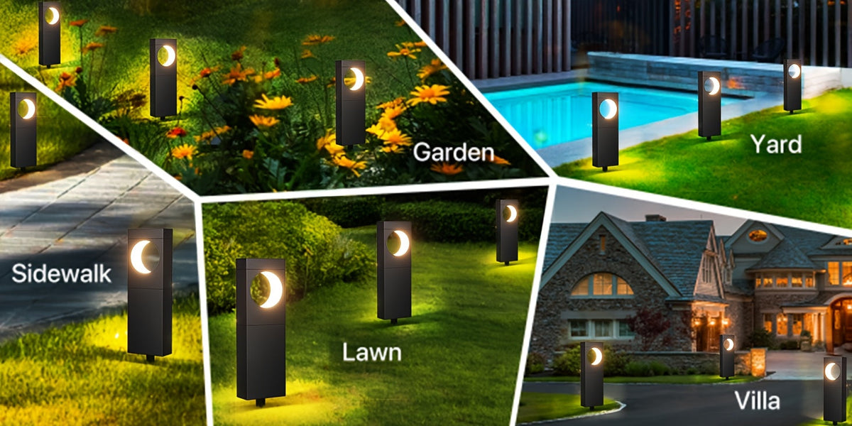 Sevair Deco Solar Crescent Pathway Lights 21
