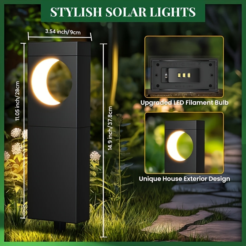 Sevair Deco Solar Crescent Pathway Lights 4