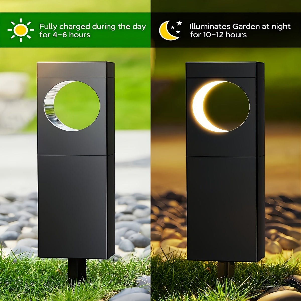 Sevair Deco Solar Crescent Pathway Lights 5