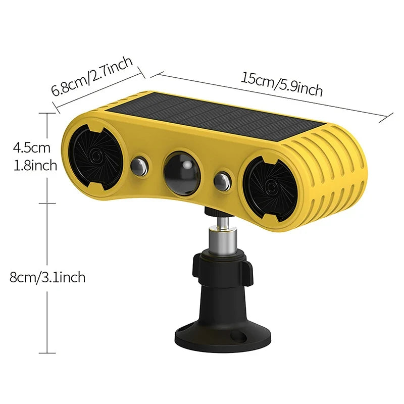 Sevair Deco Solar Motion Sensor Alarm for Outdoor Use dimensions