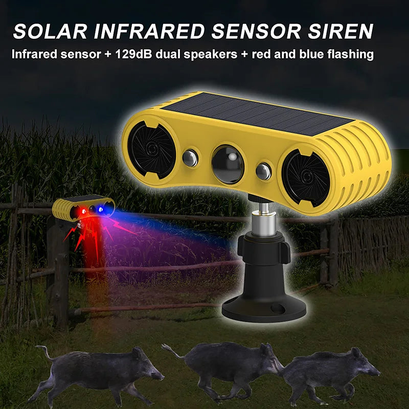 Sevair Deco Solar Motion Sensor Alarm for Outdoor Use night display