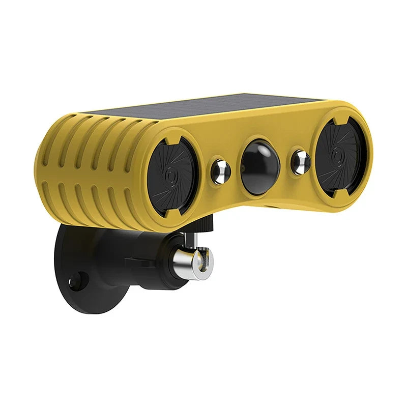 Sevair Deco Solar Motion Sensor Alarm for Outdoor Use yellow