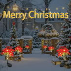 Sevair Deco Solar Poinsettia Lights for Christmas christmas garden