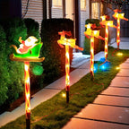 Sevair Deco Solar Santa & Reindeer Path Lights walkway lights