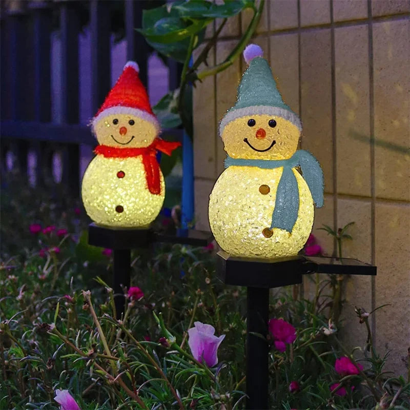 Sevair Deco Solar Snowman Lights for Christmas garden display