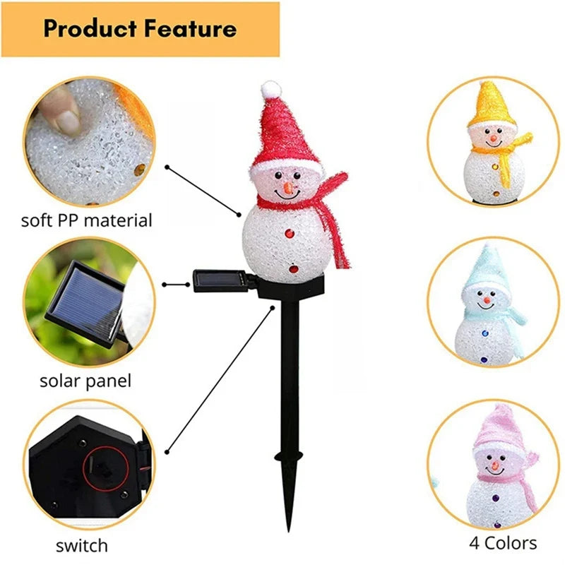 Sevair Deco Solar Snowman Lights for Christmas product features