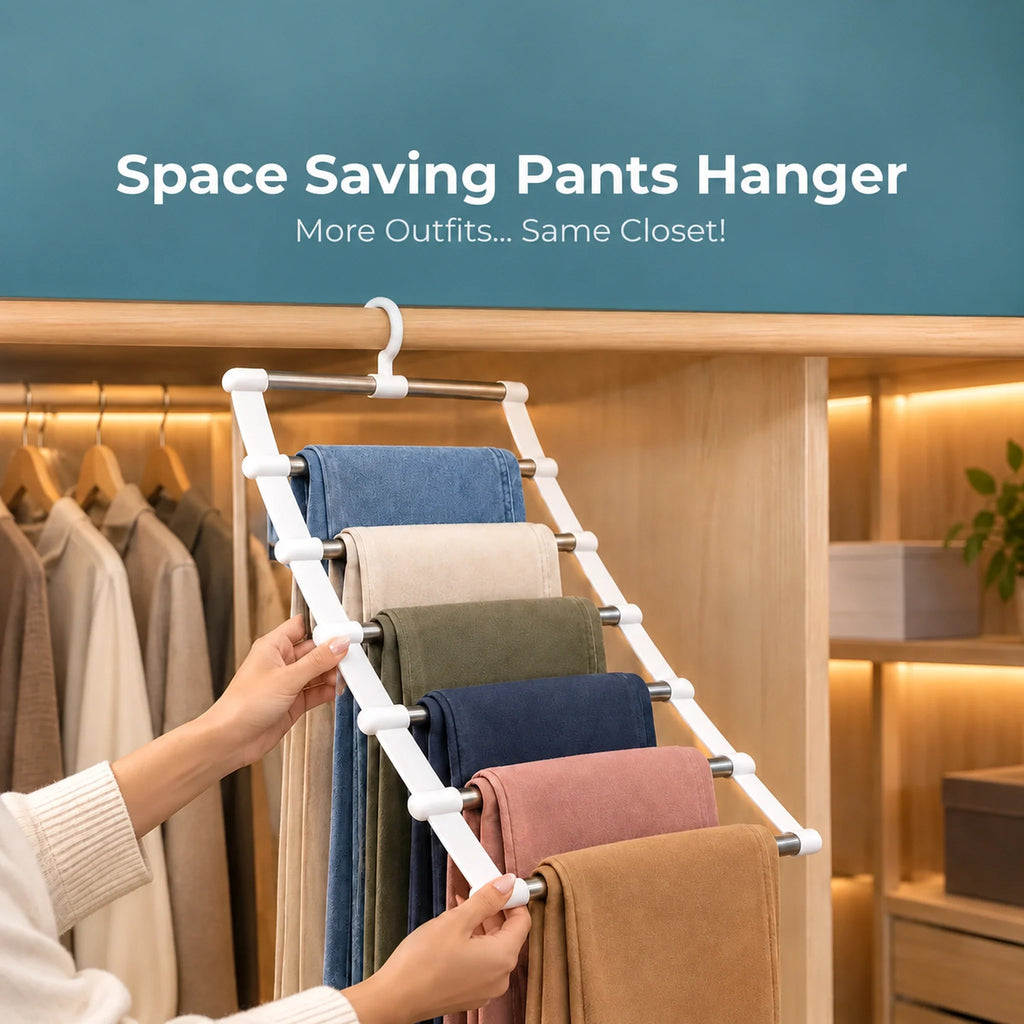 Sevair Deco Space Saving Pants Hanger for Closets closet organizer