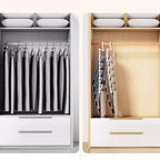 Sevair Deco Space Saving Pants Hanger for Closets space comparison