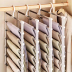 Sevair Deco Space Saving Pants Hanger for Closets wardrobe lineup