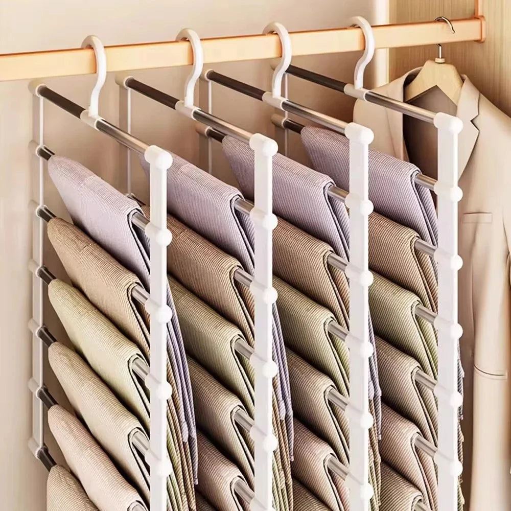 Sevair Deco Space Saving Pants Hanger for Closets wardrobe lineup