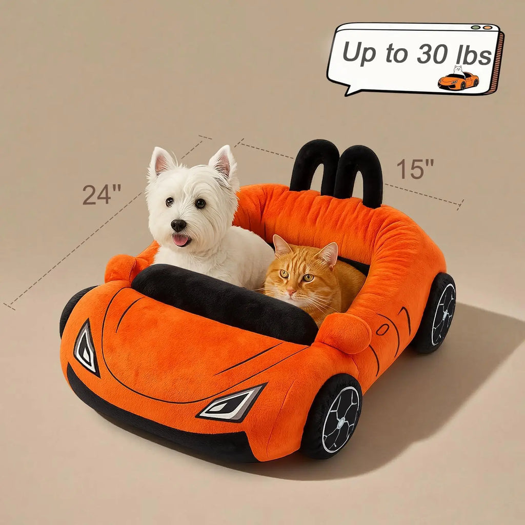 Sevair Deco Sports Car Pet Bed for Cats & Small Dogs size guide