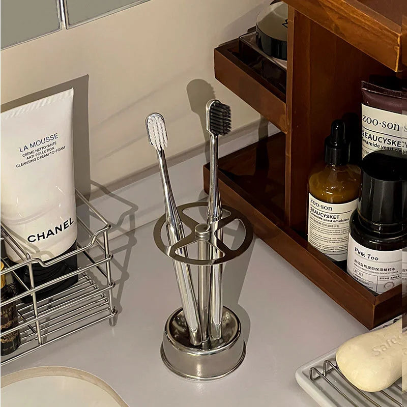 Sevair Deco Stainless Steel Toothbrush Holder 4-Slot 2