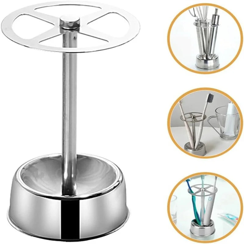 Sevair Deco Stainless Steel Toothbrush Holder 4-Slot 5