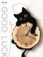 Sevair Deco Swinging Cat Wall Clock 10