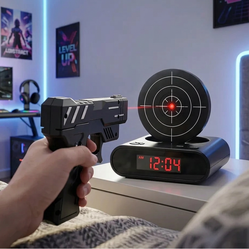 Sevair Deco Target Alarm Clock with Laser Game 1