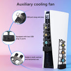 Sevair Deco Triple Cooling Fan for PS5 with RGB Lights snap mount