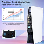 Sevair Deco Triple Cooling Fan for PS5 with RGB Lights temperature comparison