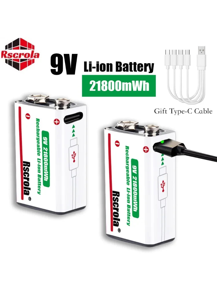 Sevair Deco USB-C Rechargeable 9V Battery Packs direct charging 03